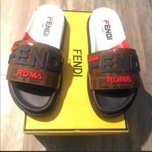 Fendi Mania slides ( FENDI/FILA colab)